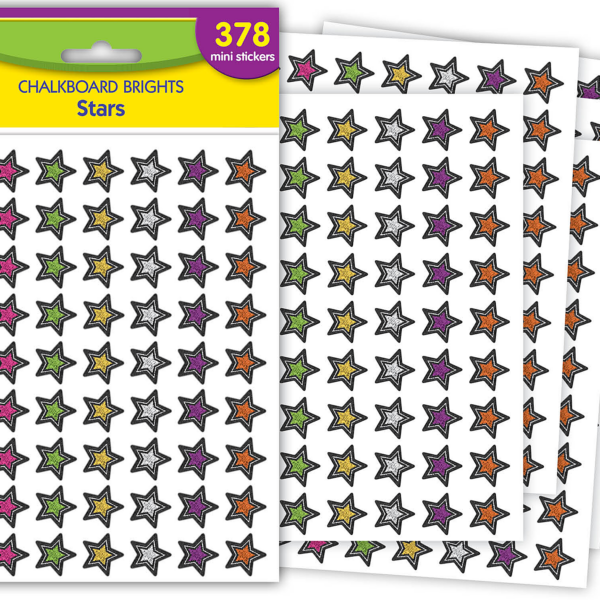 Chalkboard Brights Stars Mini Stickers
