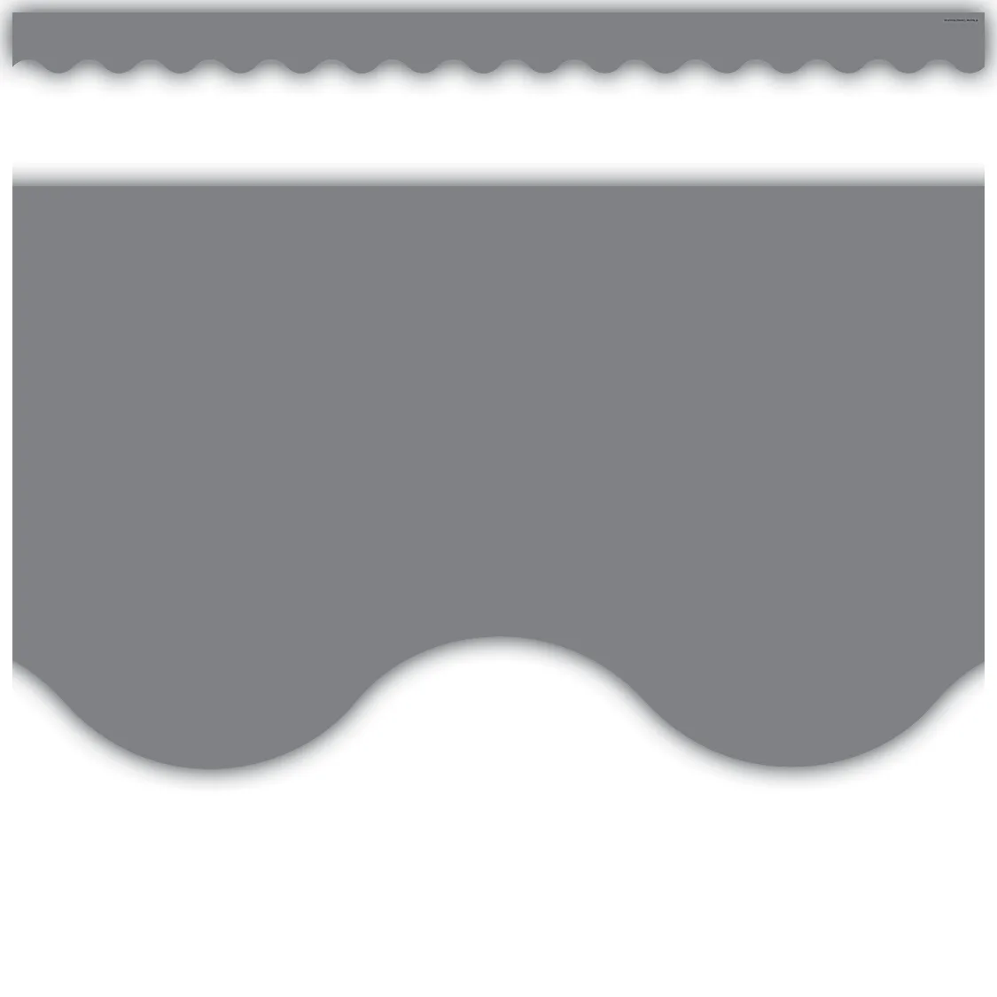 Gray Scalloped Border Trim