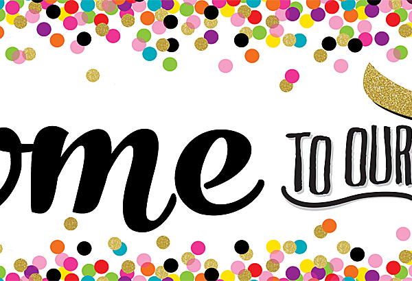 Confetti Welcome to Our Class Banner