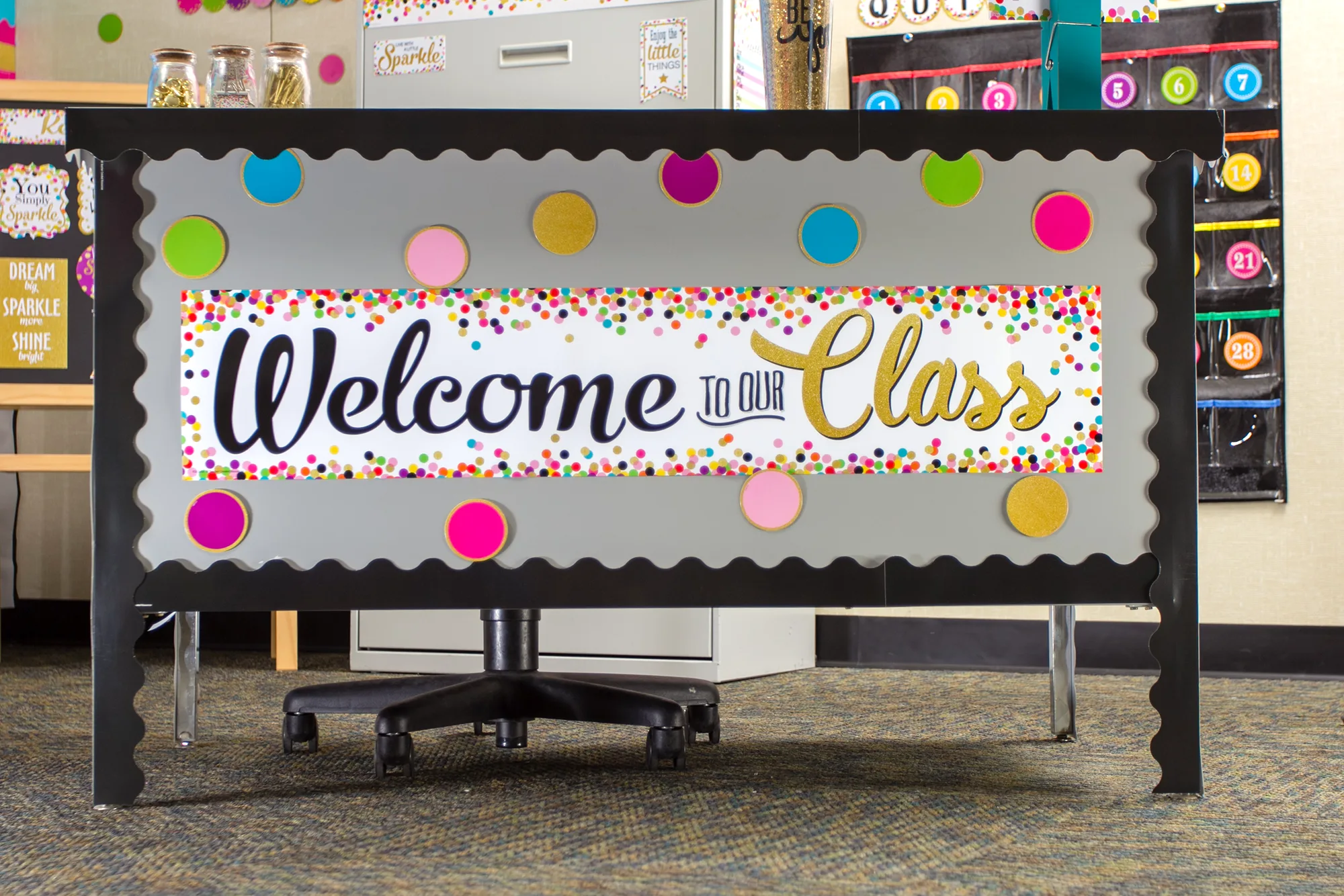 Confetti Welcome to Our Class Banner - Image 2