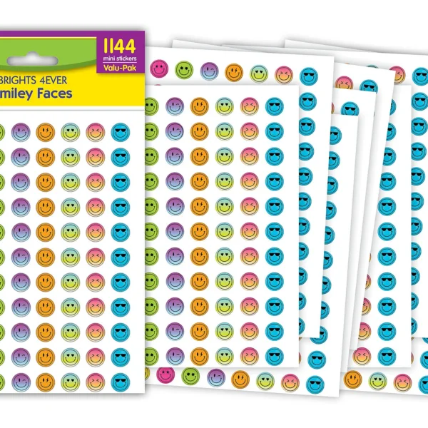 Brights 4Ever Smiley Faces Mini Stickers Valu-Pak