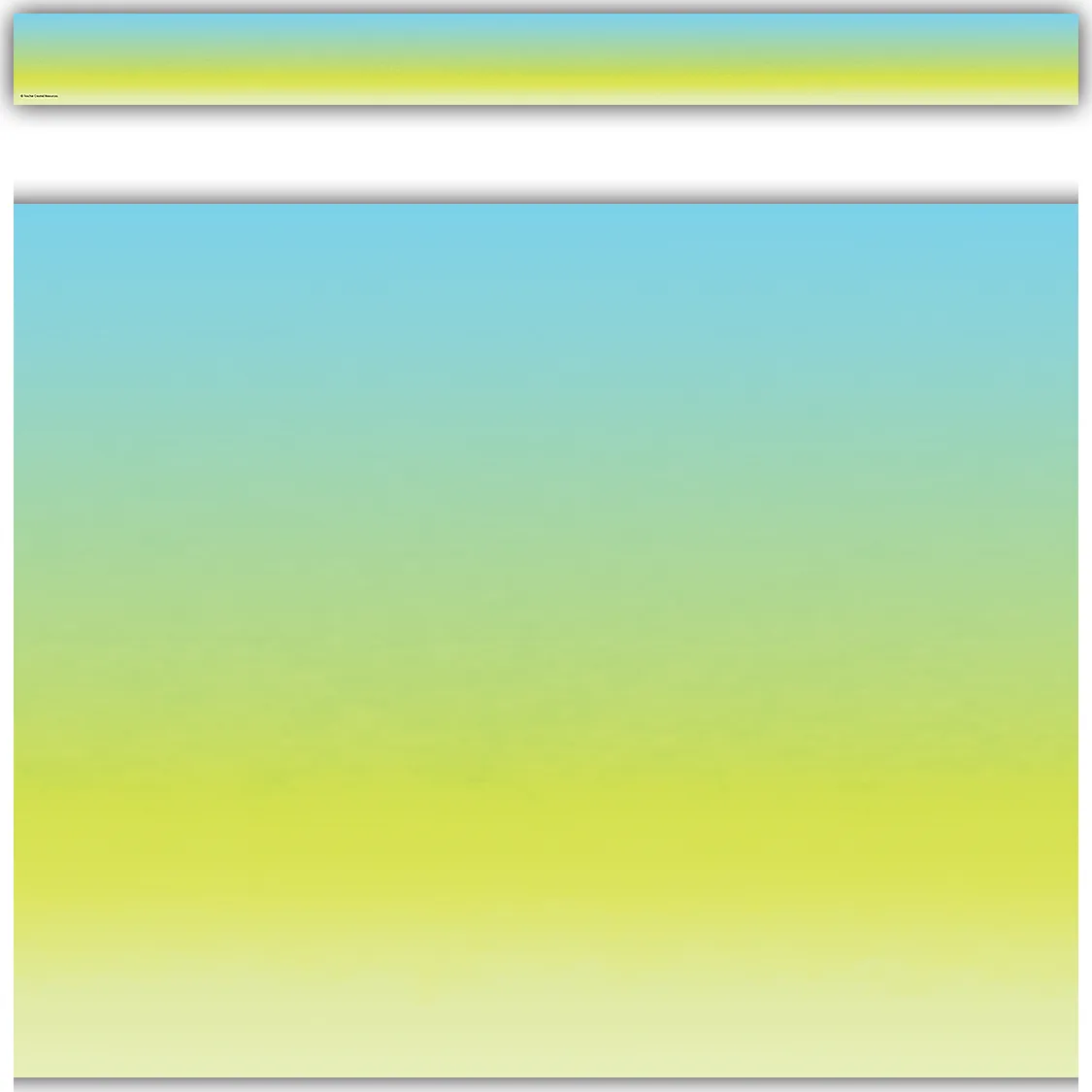Aqua and Lime Color Wash Straight Border Trim