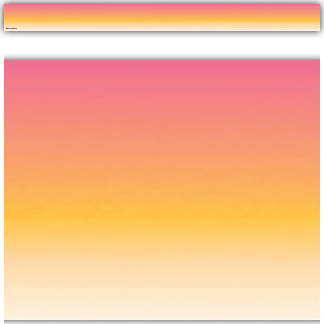 Pink and Orange Color Wash Straight Border Trim