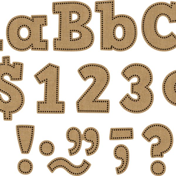 Burlap Bold Block 4" Letters Combo Pack