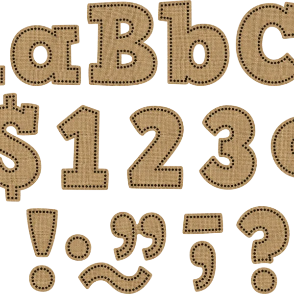 Burlap Bold Block 4" Letters Combo Pack