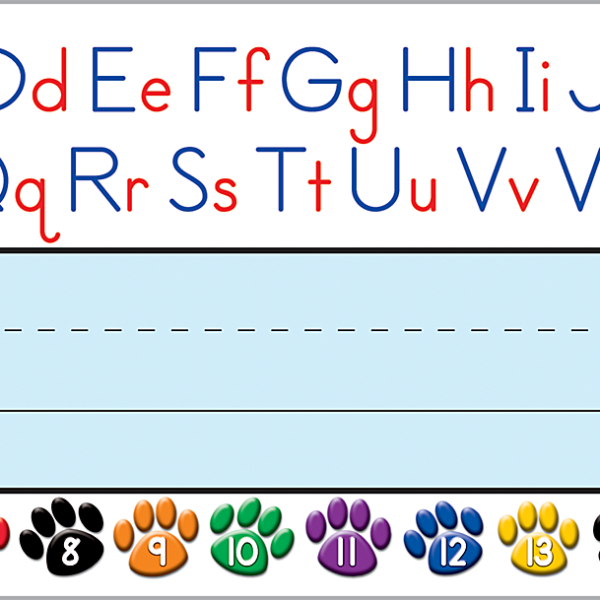 Paw Prints Left/Right Alphabet Flat Name Plates