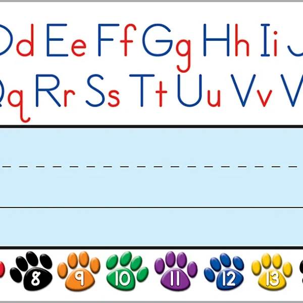 Paw Prints Left/Right Alphabet Flat Name Plates