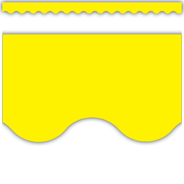 Yellow Scalloped Border Trim