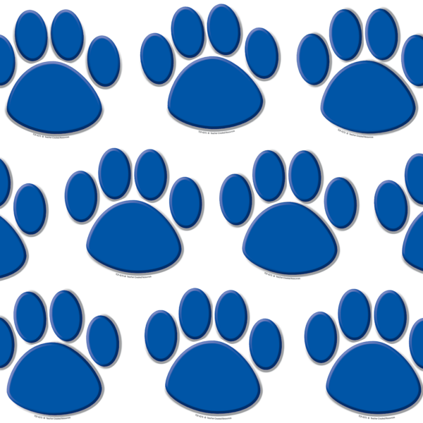 Blue Paw Prints Accents
