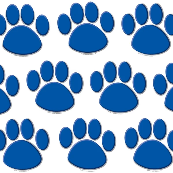 Blue Paw Prints Accents