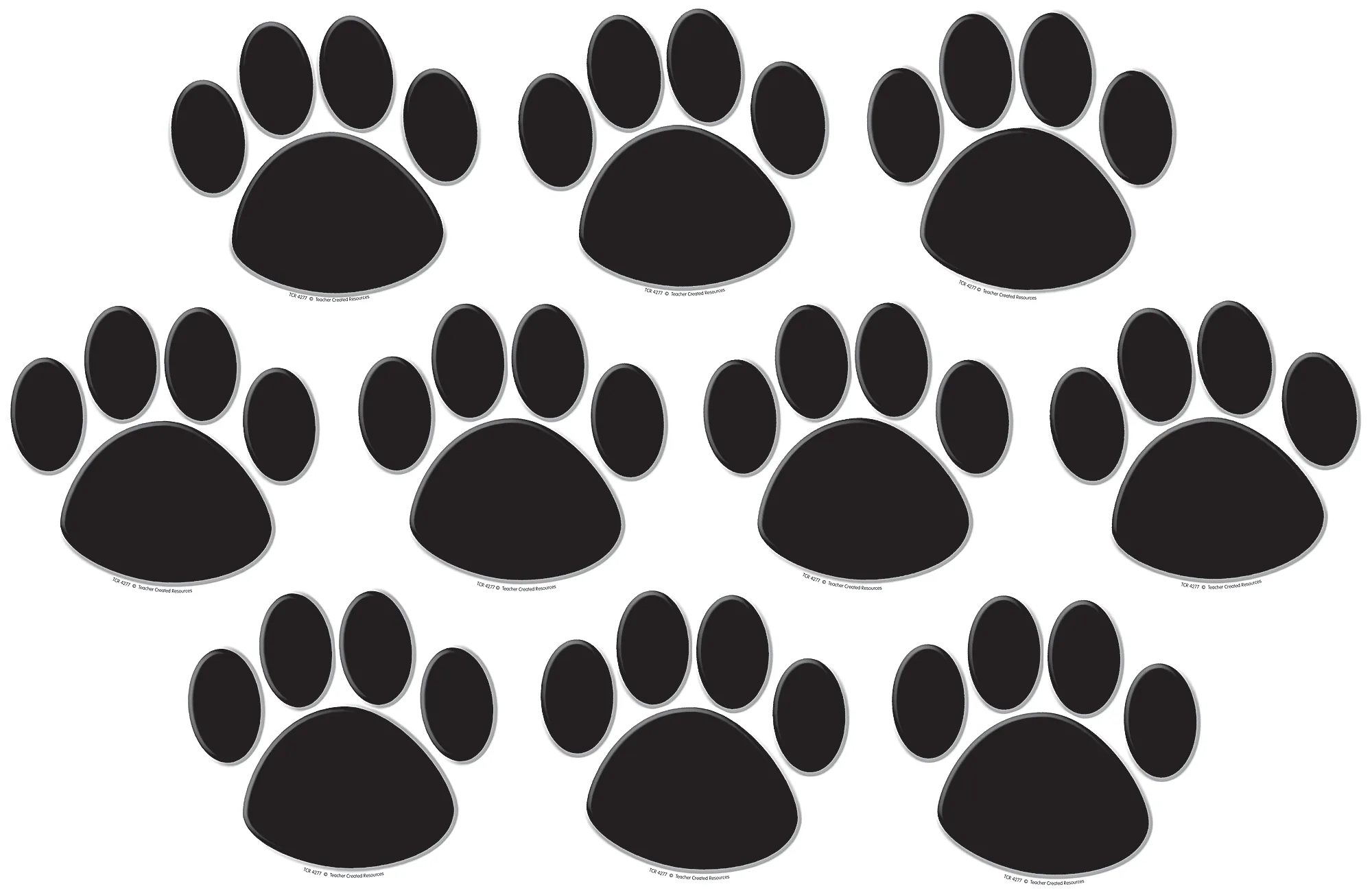 Black Paw Prints Accents