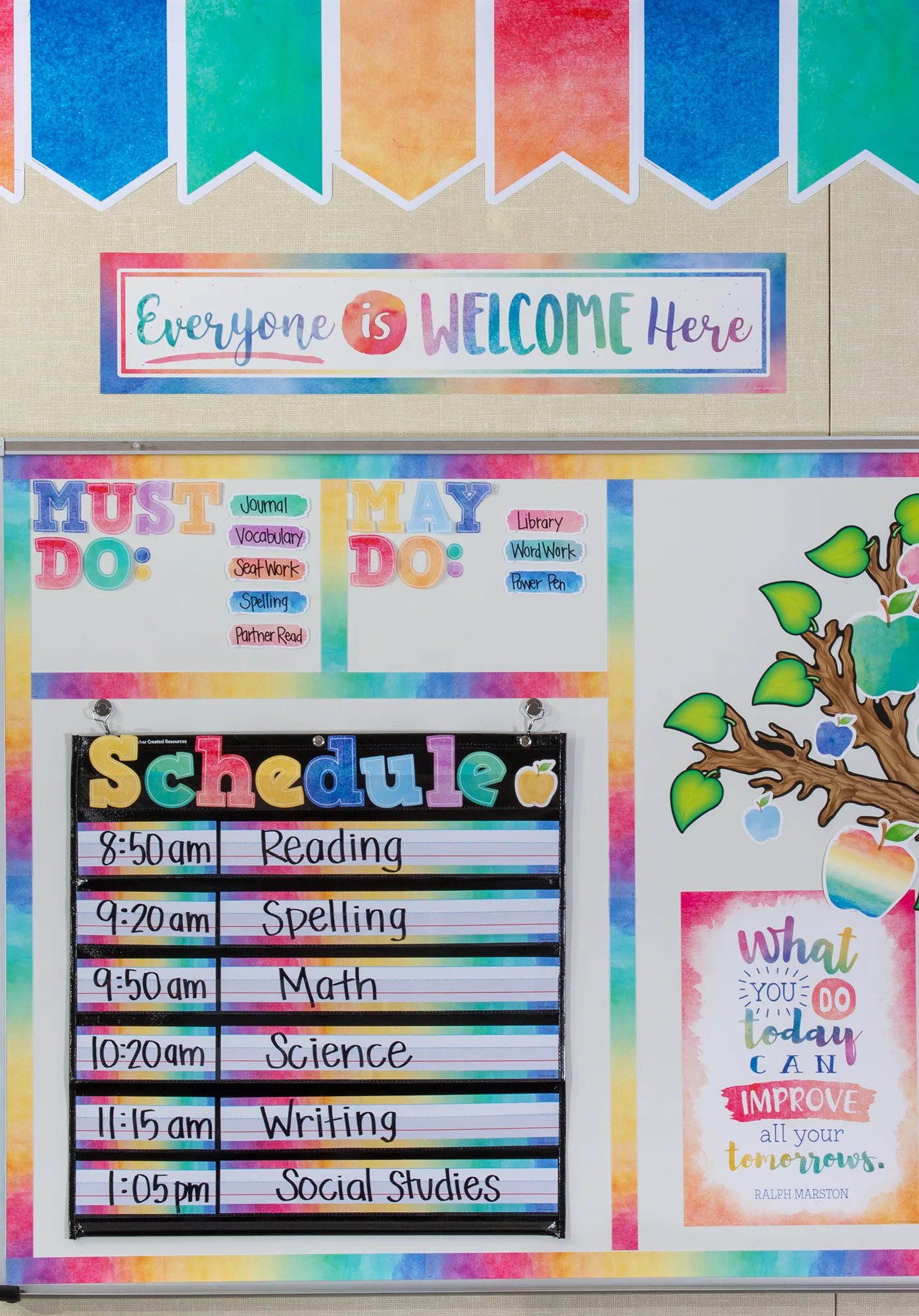 Watercolor Everyone is Welcome Here Banner - Image 2