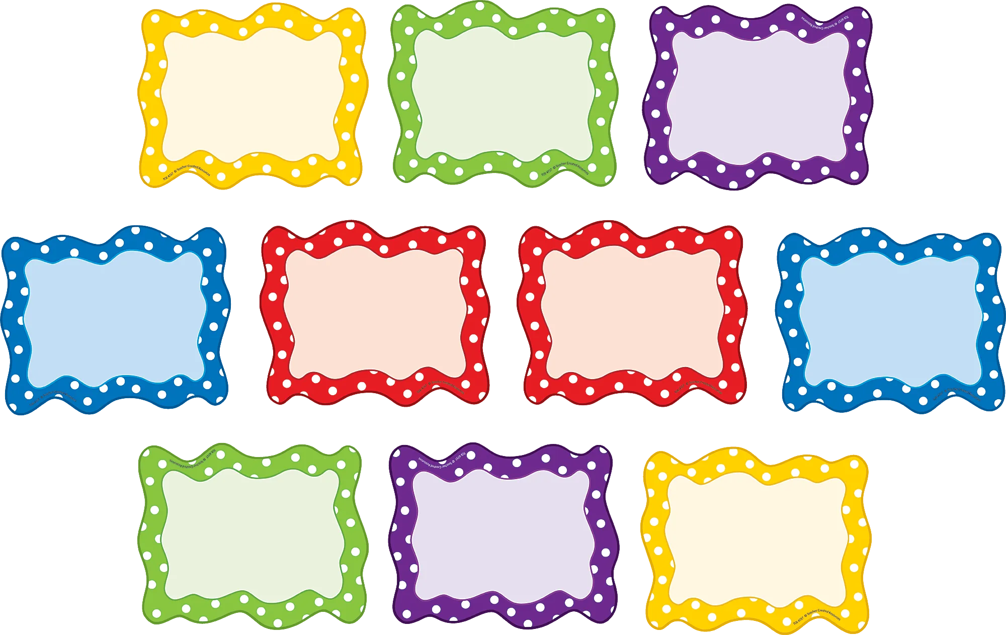Polka Dots Blank Cards Accents