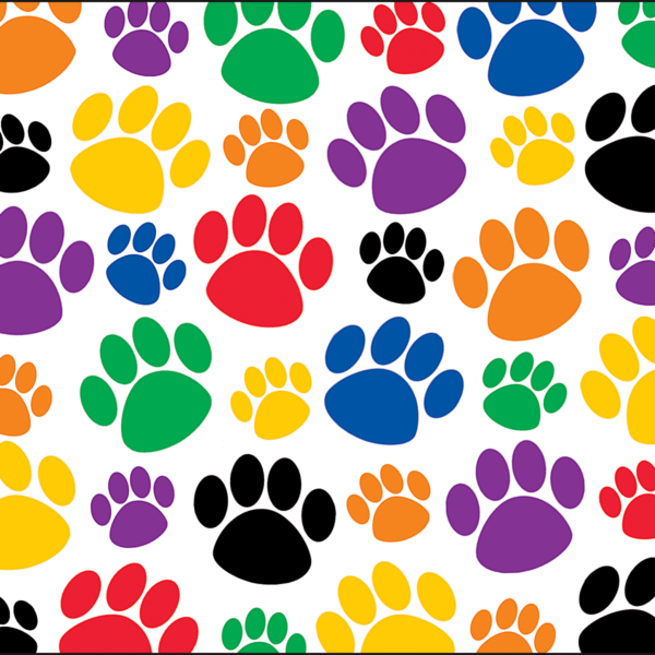 Colorful Paw Prints Postcards