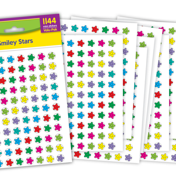 Smiley Stars Mini Stickers Valu-Pak