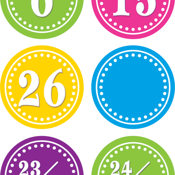 Bright Circles Calendar Days