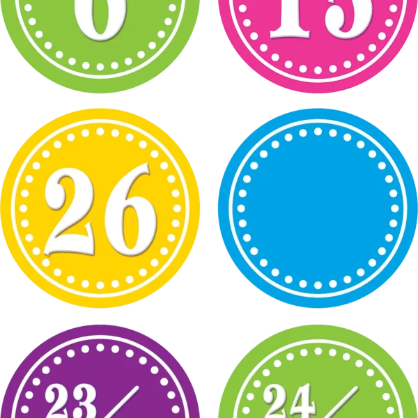 Bright Circles Calendar Days