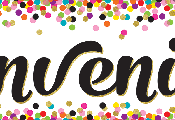 Confetti ¡Bienvenidos! (Spanish Welcome) Banne