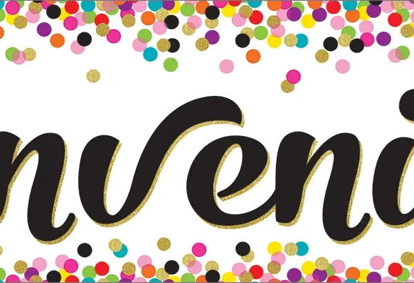Confetti ¡Bienvenidos! (Spanish Welcome) Banne