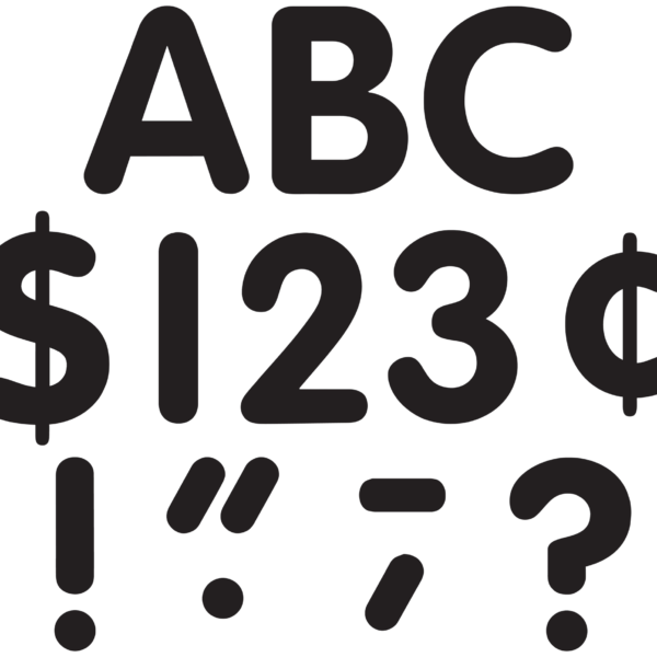 Black Classic 4" Letters Uppercase Pack
