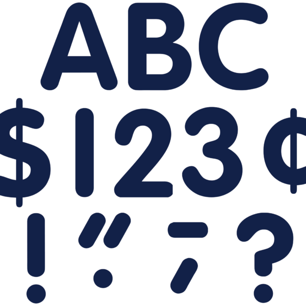 Navy Blue Classic 4" Letters Uppercase Pack