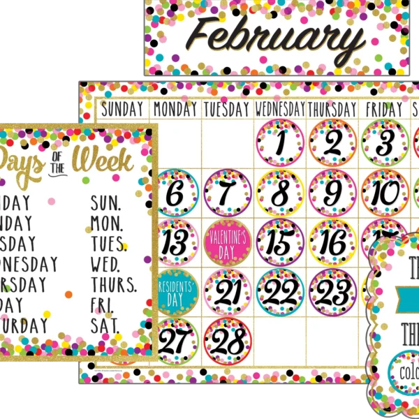 Confetti Calendar Bulletin Board