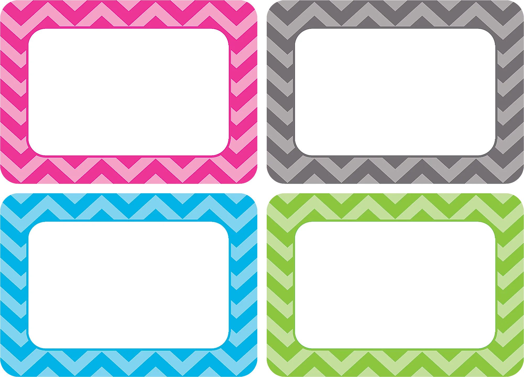 Chevron Name Tags/Labels - Multi-Pack
