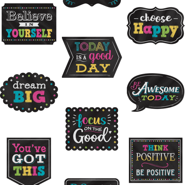 Chalkboard Brights Positive Sayings Accents