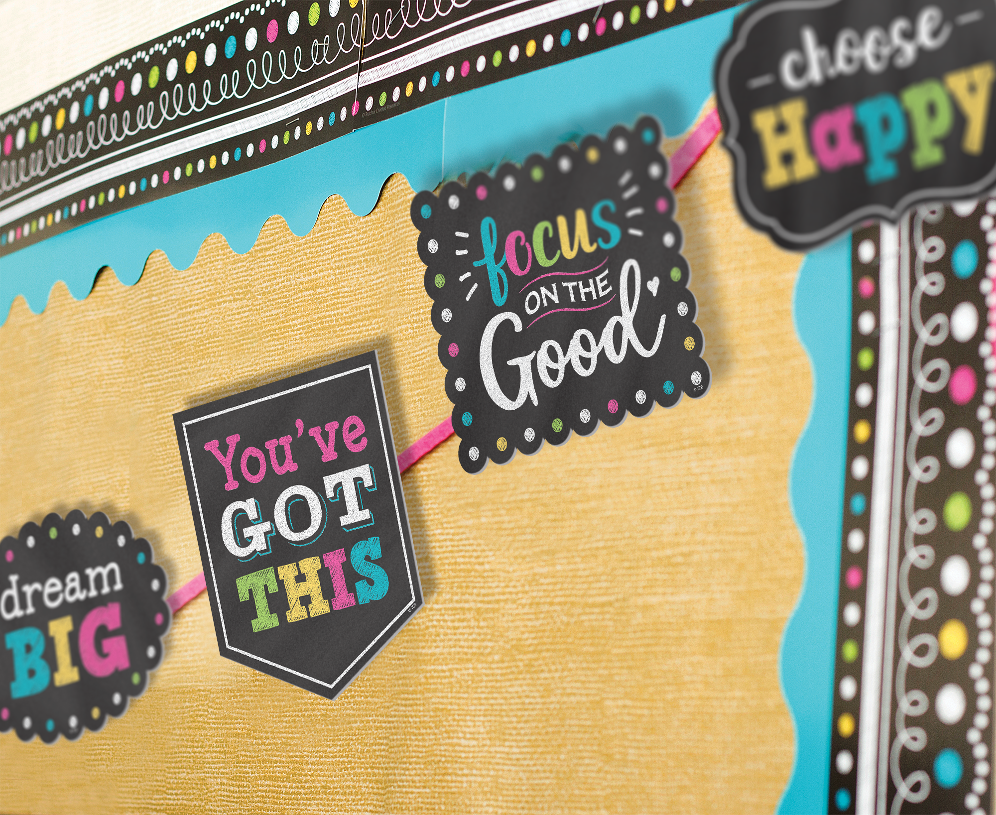Chalkboard Brights Positive Sayings Accents - Image 2