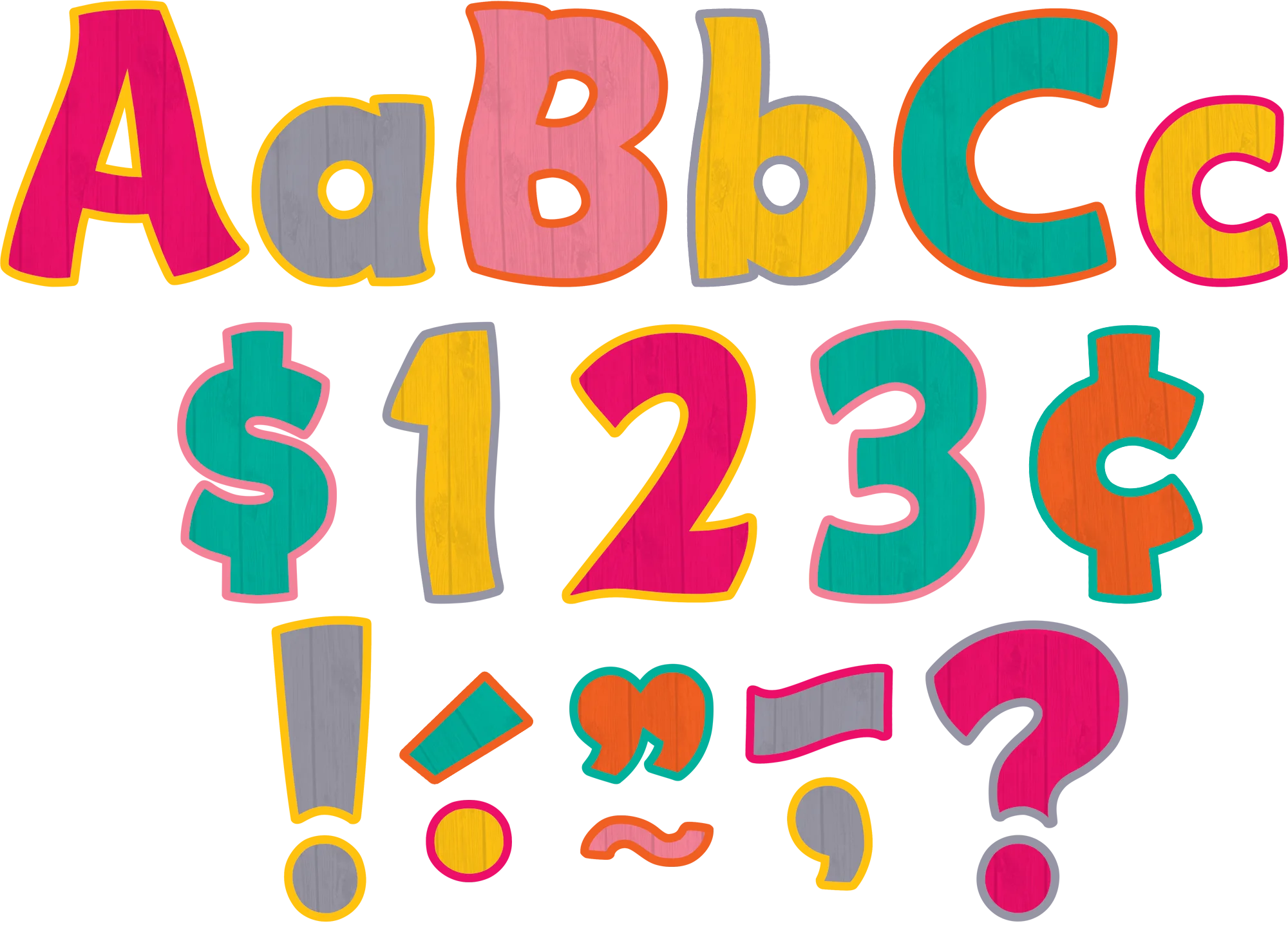 Tropical Punch Funtastic 4" Letters Combo Pack
