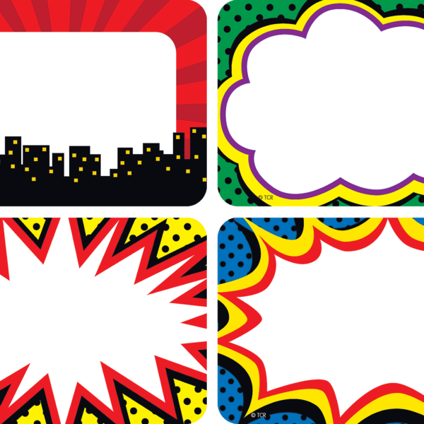 Superhero Name Tags/Labels - Multi-Pack