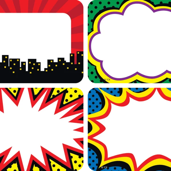 Superhero Name Tags/Labels - Multi-Pack