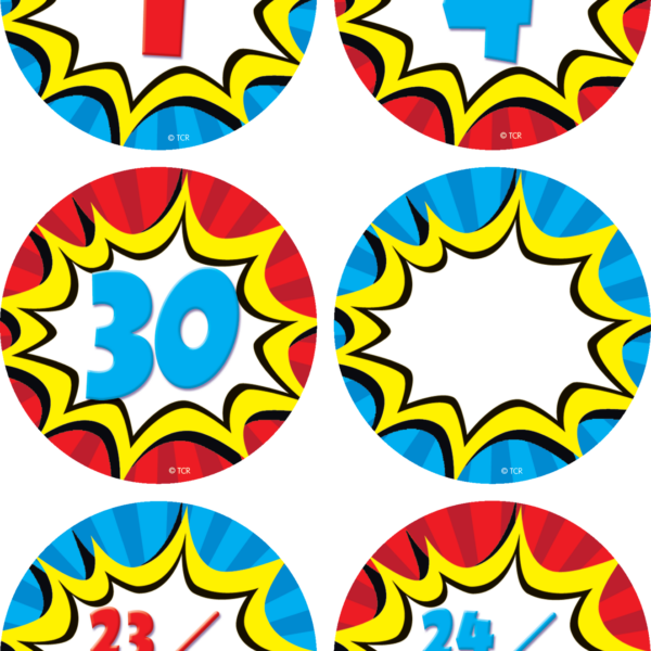 Superhero Calendar Days