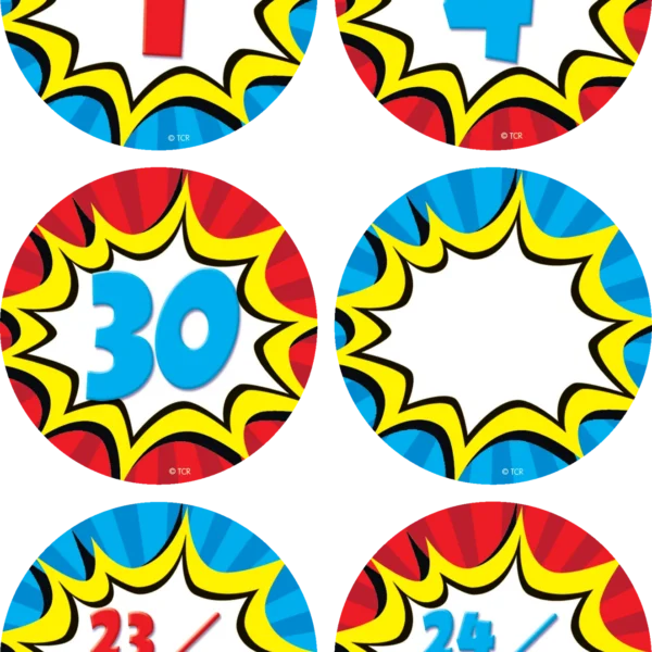 Superhero Calendar Days