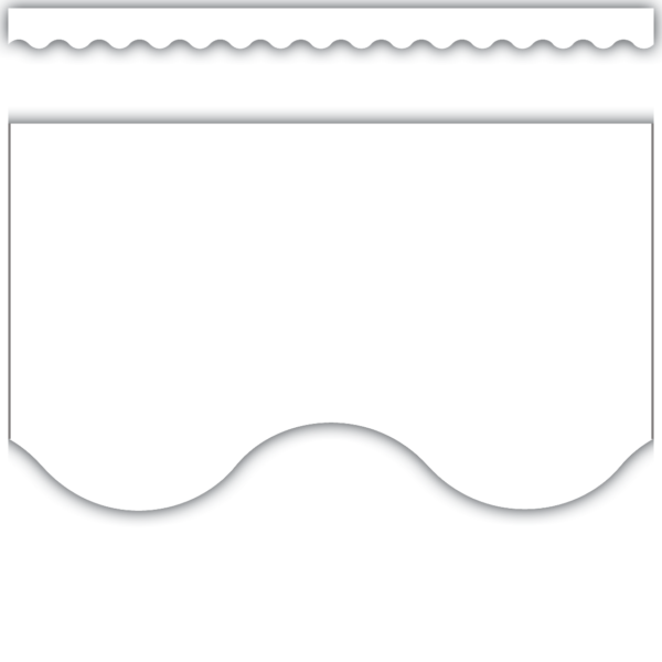 White Scalloped Border Trim