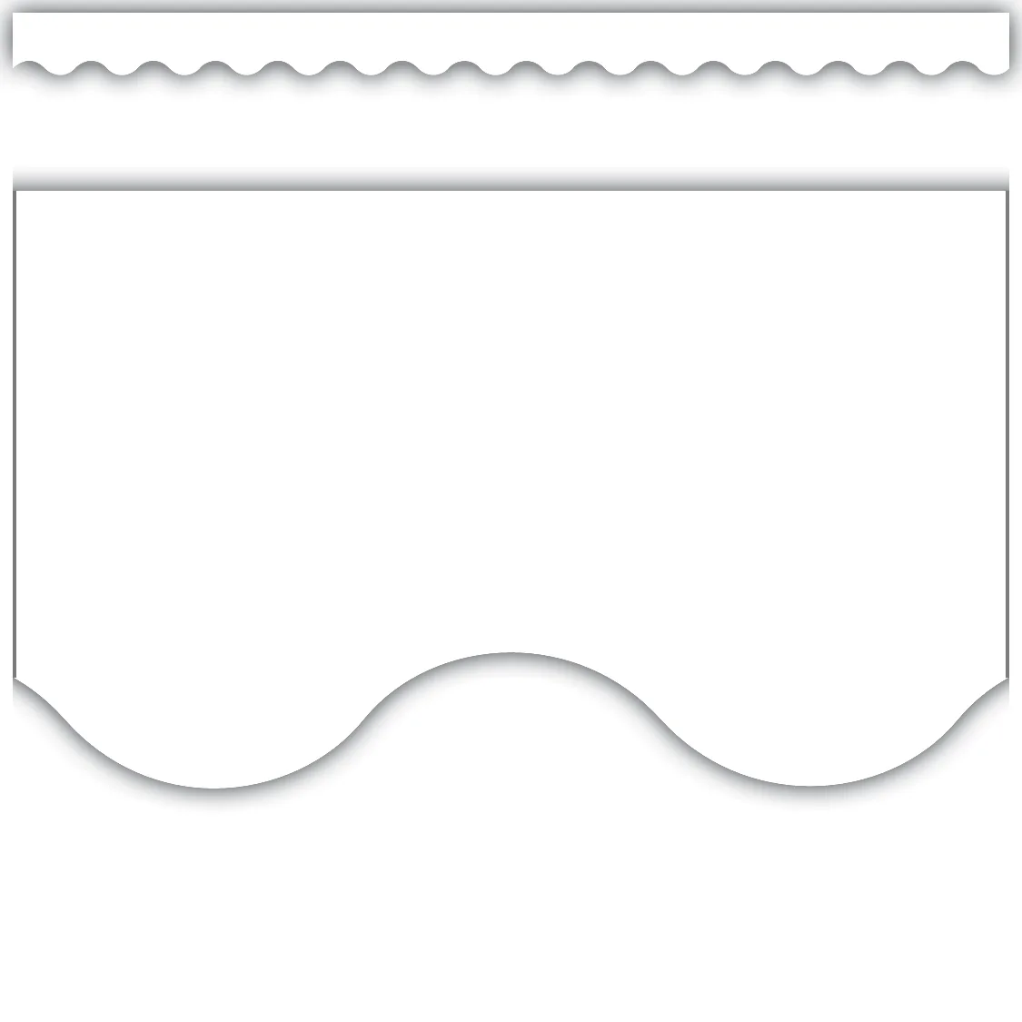 White Scalloped Border Trim