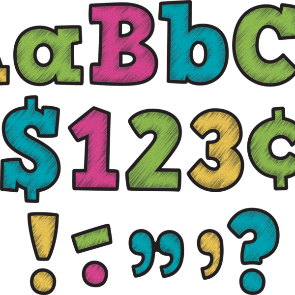 Chalkboard Brights Bold Block 4" Letters Combo Pack