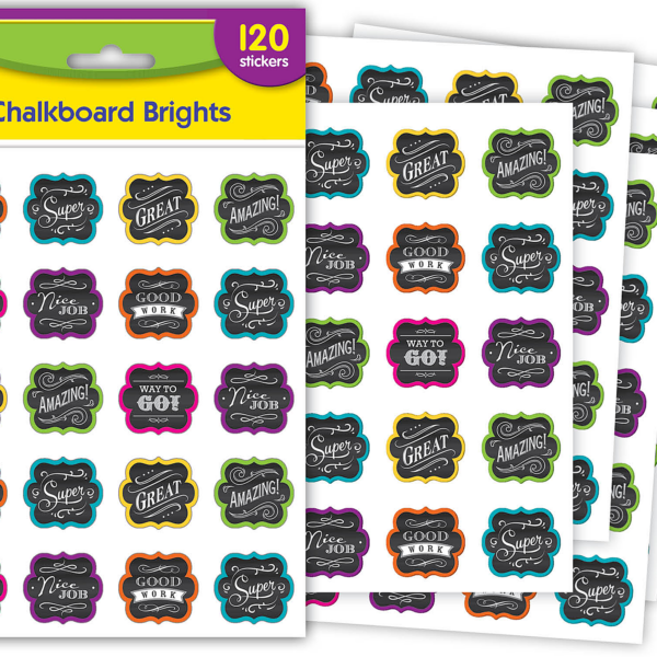 Chalkboard Brights Stickers