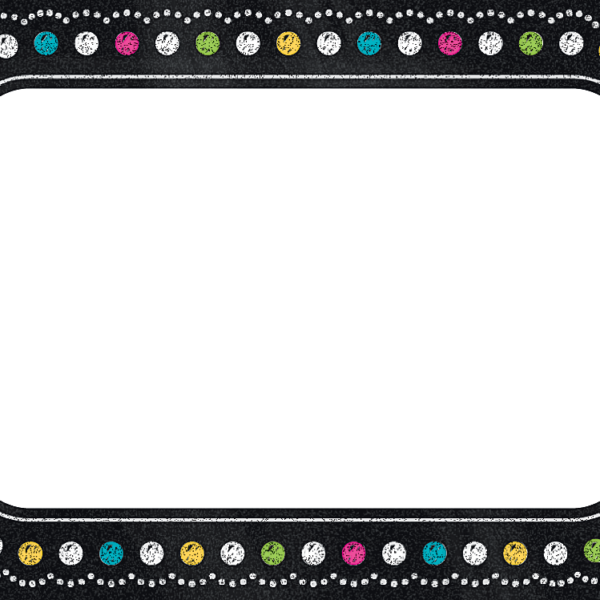 Chalkboard Brights Name Tags/Labels