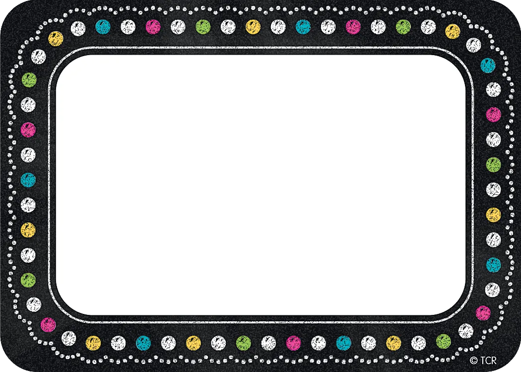 Chalkboard Brights Name Tags/Labels
