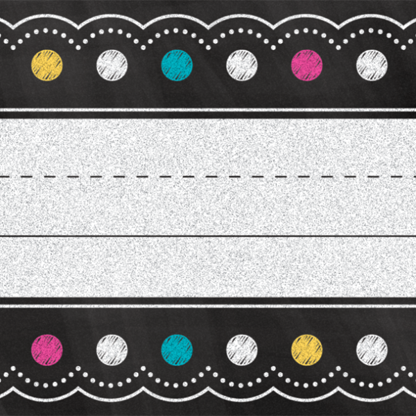Chalkboard Brights Flat Name Plates