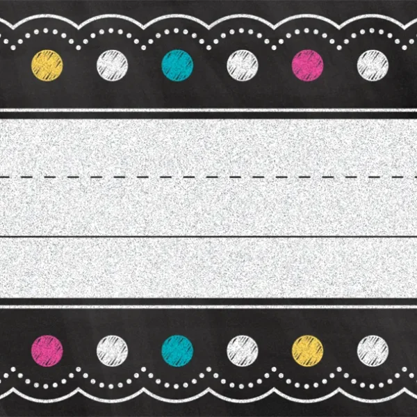 Chalkboard Brights Flat Name Plates