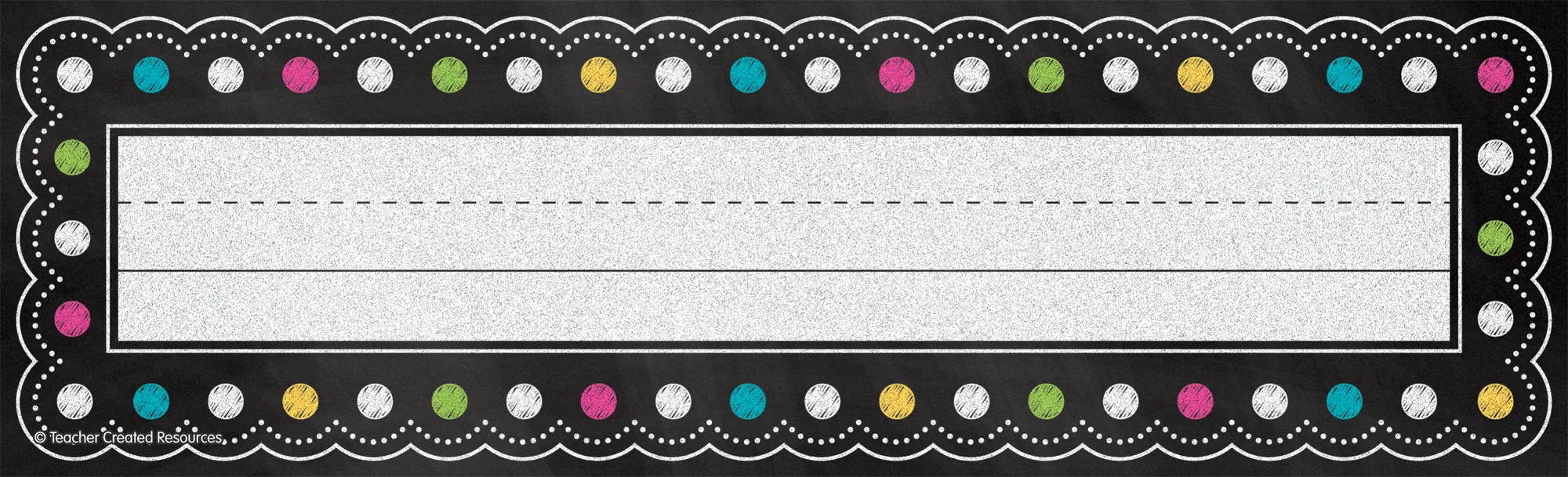 Chalkboard Brights Flat Name Plates