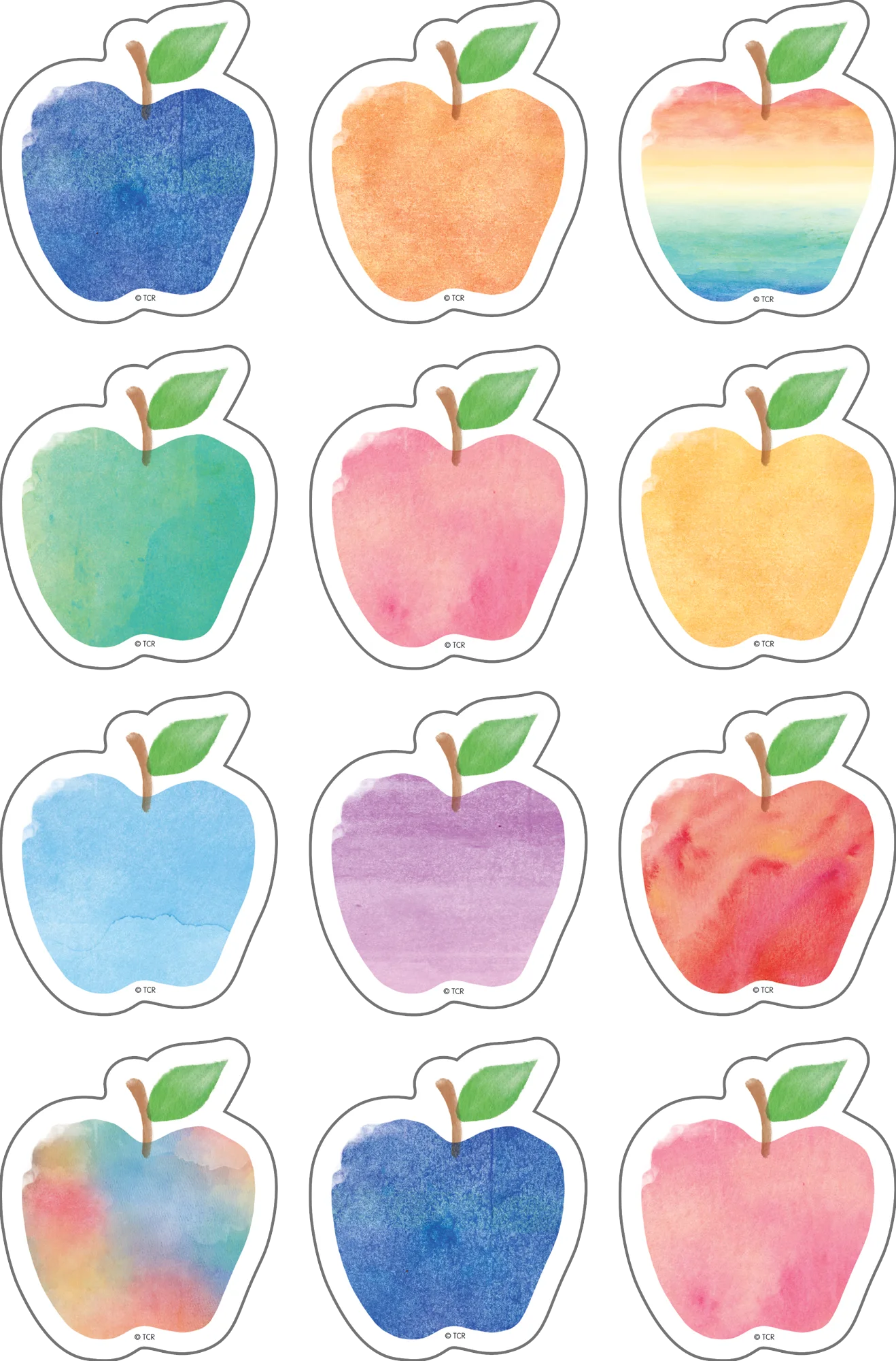 Watercolor Apples Mini Accents