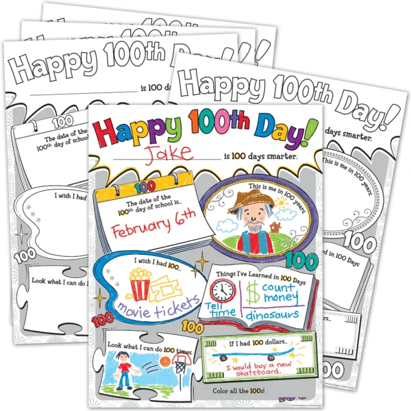 Happy 100th Day Poster Pack