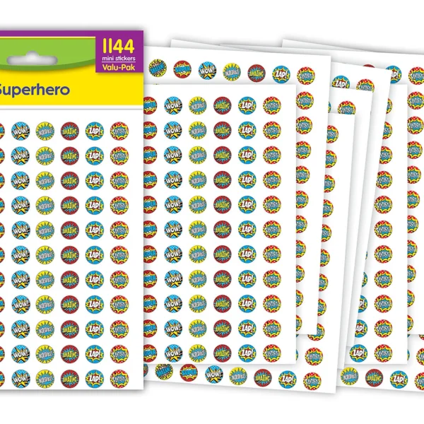 Superhero Mini Stickers Valu-Pak