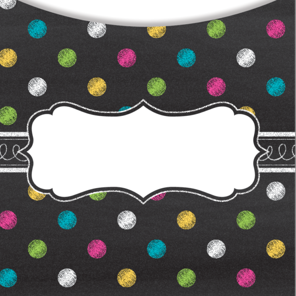 Chalkboard Brights Library Pockets