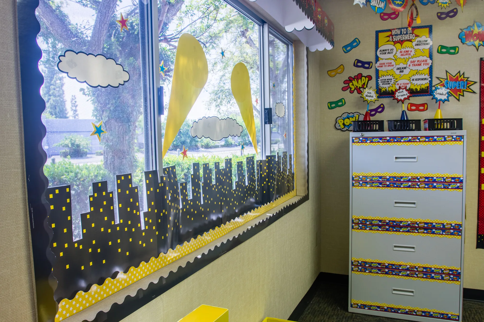 Superhero Cityscape Bulletin Board - Image 2