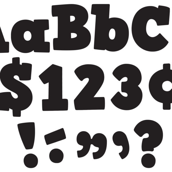 Black Bold Block 4" Letters Combo Pack