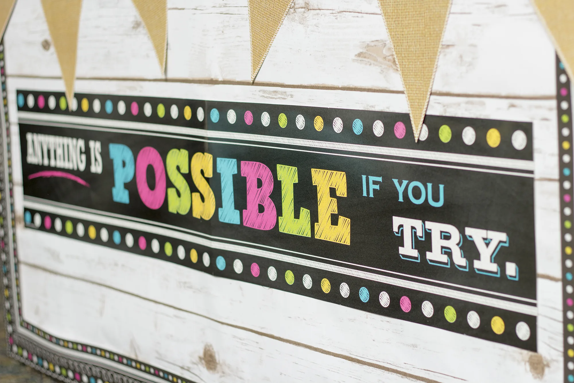 Chalkboard Brights Anything is Possible Banner - Image 2